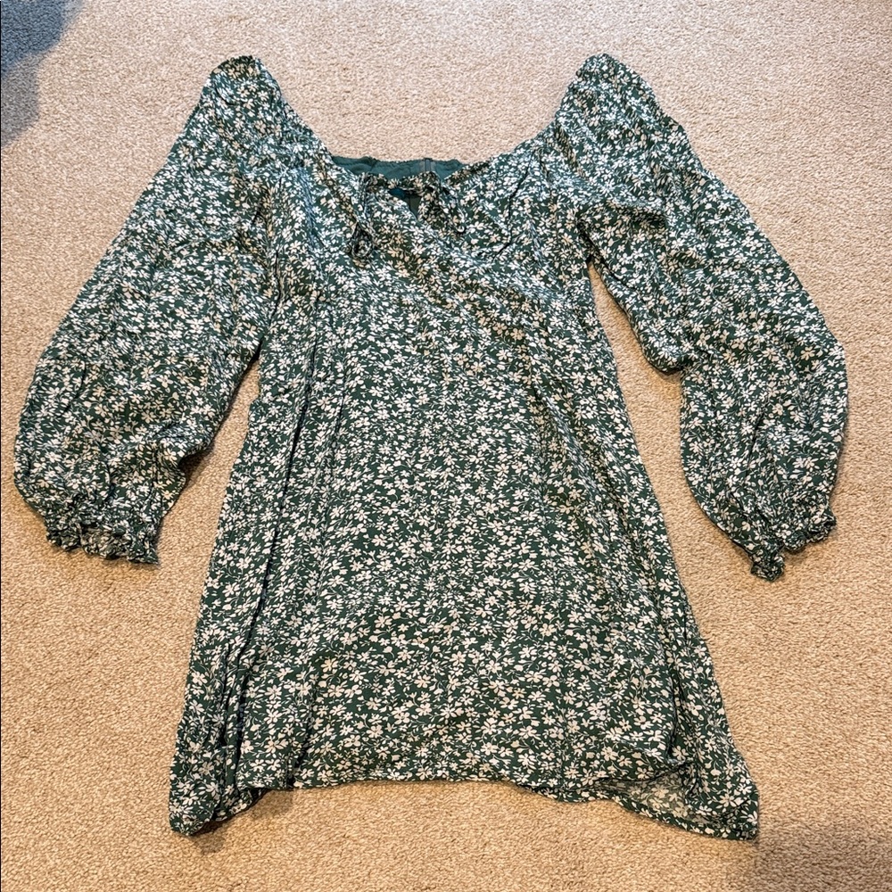Princess Polly Green Floral Dress